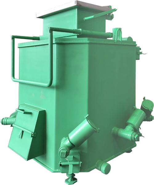 W-MTD (Magnetic Thermal Decomposition Device) has the processing theory different from the incinerator, therefore, exhaust gas temperature is significantly low, lower than 100℃, and also, the amount of exhaust gas is 60m3/h in the 900L size specification. Therefore, theory specified by Ministry of the Environment does not apply. Amount of toxic substances contained in the exhaust gas mass is significantly low; also, amount of residue is 1/300-1/500 which is far less compared to the incinerator which is 1/15. Also, toxic substances contained in the residue is significantly low, therefore, W-MTD is high performance. Residue from the existing incinerator can also be processed by W-MTD and they become 1/300-1/500. W-MTD can save the space to bury the trash.